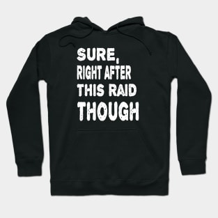 Sure, Right After This Raid Funny Gift For Gamers Hoodie